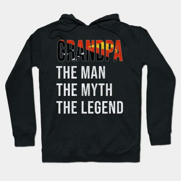 Grand Father Papua New Guinean Grandpa The Man The Myth The Legend - Gift for Papua New Guinean Dad With Roots From  Papua New Guinea Hoodie by Country Flags